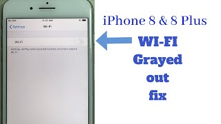 iPhone88plus wifi Greyed out Fix Cant turn on wifi on iPhone88plus [upl. by Eical533]