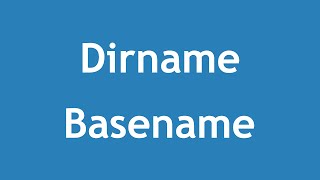 Learn PHP 5 In Arabic  66  File System  Dirname Basename [upl. by Augustus]