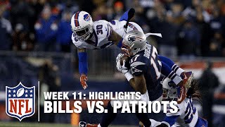 Bills vs Patriots  Week 11 Highlights  Monday Night Football [upl. by Alyek334]