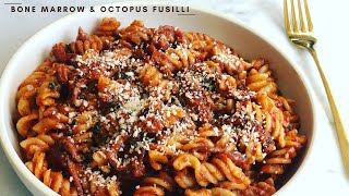 Fusilli Braised Octopus with Bone Marrow Recipe  ASMR [upl. by Ntsud902]