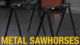 Rockwood 1500lbs Metal Sawhorse  Perfect For Around The House amp Garage [upl. by Latyrc]