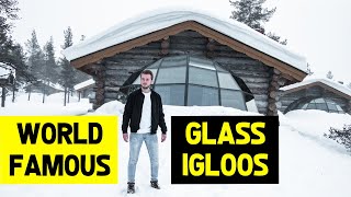 GLASS IGLOO amp LOG CABIN TOUR at Kakslauttanen Arctic Resort Finland [upl. by Hugon]