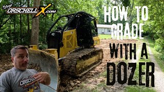 How to use a CAT D3 dozer to grade a yard [upl. by Ahcsropal384]