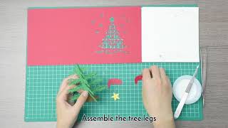 How to make a 3D Pop Up Christmas Tree Card  Paper Color  3D Pop Up Cards Manufacturer [upl. by Karrah]