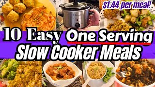 Crockpot Cooking For One  10 One Serving Slow Cooker Walmart Meals For 1436 [upl. by Linoel]