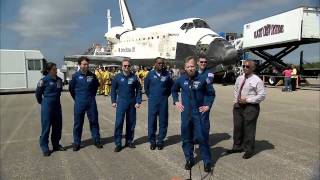 NASA Administrator Greets Discovery Crew [upl. by Irene]