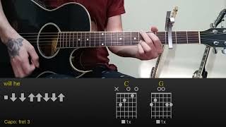 joji  will he  Easy Guitar Lesson Tutorial with ChordsTabs and Rhythm [upl. by Aisitel]