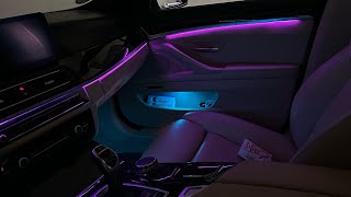 BMW F10 Ambientebeleuchtung nachrüstung RGB [upl. by Sidwohl71]