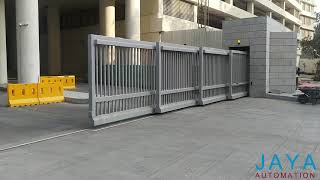 LODHA WORLD TOWER  13 M  4 LEAF MOTORISED TELESCOPIC SLIDING GATE [upl. by Nee616]