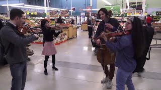 Classical Music Institute flash mob surprises North Side HEB shoppers [upl. by Notneiuq830]