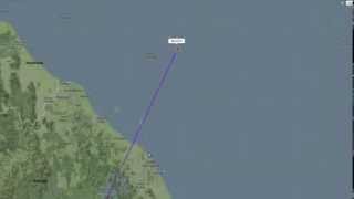 Malaysia Airlines Flight MH370 FlightRadar 24 Footage [upl. by Oralla]