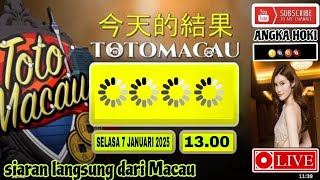 LIVE DRAW TOTO MACAU HARI INI SELASA 7 JANUARI 2025  LIVE TTM P1  LIVE MACAU JAM 1300 HARI INI [upl. by Frechette]