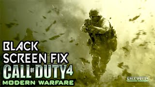 Fix for black screen in COD4 Modern Warfare Multiplayer startup [upl. by Riddle]