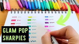 Unboxing and Testing the Sharpie Glam Pop Permanent Markers [upl. by Kessler529]