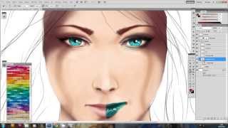 tutoriel photoshop peindre le visage [upl. by Lyrrehs505]