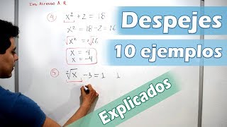 Despejes 10 ejemplos Explicados [upl. by Noseaj]