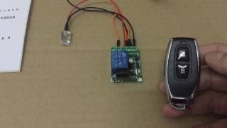 How to use 1 Channel DC12V Remote Control Switch with 2 button remote control [upl. by Chari1]