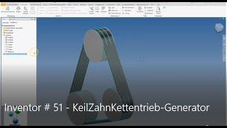 Inventor 2022  Keilriemen Zahnriemen Kettentrieb Generator [upl. by Arymahs]