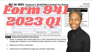 How to Fill out Form 941 for 2023 Q1 4 2 23 [upl. by Favin]