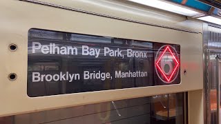 IRT Subway R62A 6 Express Train Ride from Bklyn Bridge to Pelham Bay Park via City Hall Loop [upl. by Ethban]