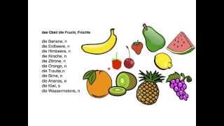 German vocabulary  Fruits amp vegetables [upl. by Shelli235]