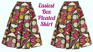 BOX PLEATED SKIRT Easiest method [upl. by Acenahs]