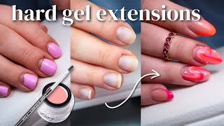 Builder Gel Extensions  Hard Gel on Forms 🪄💅🏻 [upl. by Boni]