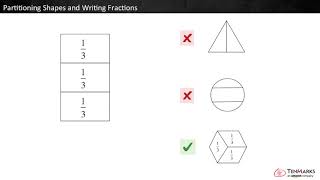 Partitioning Shapes and Writing Fractions 3G2 [upl. by Takara]