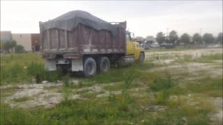 Old Ford Ltl9000 with 10quot Stacks Tipping amp Jake Braking MOBAY [upl. by Demmahom769]