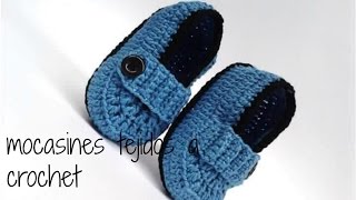 mocasines tejidos a crochet para bebe [upl. by Randal]