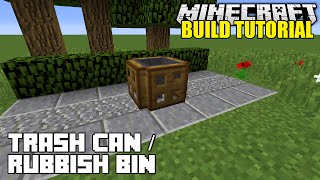 Minecraft How To Build A Trash CanRubbish Bin Tutorial 19 [upl. by Bihas810]