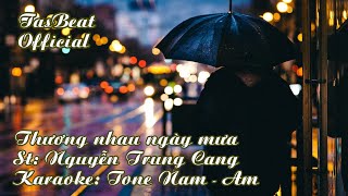 Karaoke Thương nhau ngày mưa  Tone Nam  TAS BEAT [upl. by Oner819]