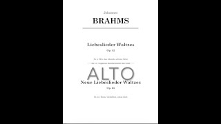 J Brahms Liebeslieder Waltzes Op 52 No 4 amp 13 amp Op65 No13  Alto [upl. by Eberta]