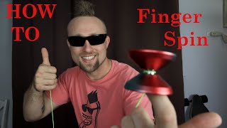 How To Finger Spin A YoYo Finger Spin YoYo Trick Tutorial [upl. by Hgierb]