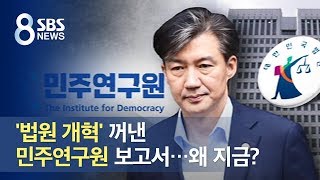 법원 개혁 꺼낸 민주연구원 보고서…왜 지금  SBS [upl. by Yffub]