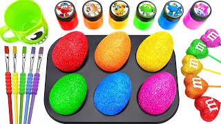 Satisfying Video Rainbow Mixing All Lollipop amp Color EGGS From Magic Glitter Candy amp Cutting ASMR [upl. by Orabla42]