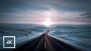 Relaxing Snowy Drive in Iceland  Driving to Akureyri in Northern Iceland ASMR 4K [upl. by Arocet]