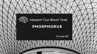 Serum phosphorus Inorganic phosphorus Blood Test  Normal range and its Interpretation [upl. by Dyson]