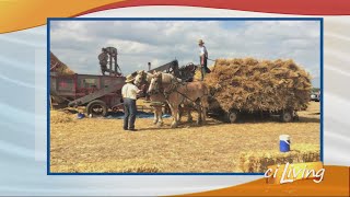 Illinois Amish Heritage Center Threshing Show [upl. by Itra]