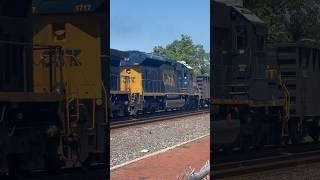 Csx SD23 Tier 4 trails on a westbound manifest [upl. by Acissaj543]