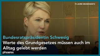 75 Jahre Grundgesetz Interview mit Manuela Schwesig SPD  250524 [upl. by Marks]