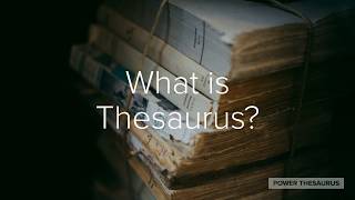 What is a Thesaurus [upl. by Justen290]