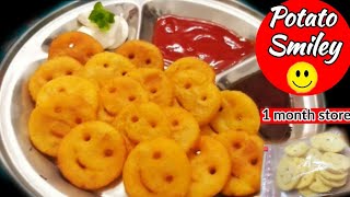 Potato smiley recipe With Just 3Ingredients  mccain smiles Potato Snacks क्रिस्पी पोटैटो स्माइली [upl. by Peggy]