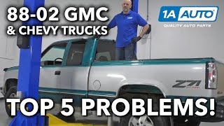 Top 5 Problems GMC Chevy Truck 4th Generation 198802 [upl. by Friedlander580]