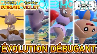 FAIRE ÉVOLUER DEBUGANT EN KICKLEE  TYGNON  KAPOERA  Pokémon Violet Écarlate  DLC Disque Indigo [upl. by Zebapda]