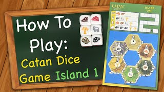 How to play Catan Dice  Island 1 [upl. by Eissirc811]