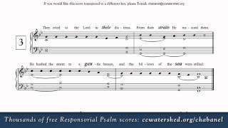 12th Sunday in Ordinary Time Year B • Free Responsorial Psalms • Organist Score [upl. by Gaw123]