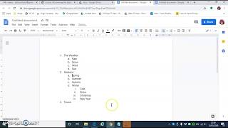 Multi level numbering in Google Docs [upl. by Aicil]