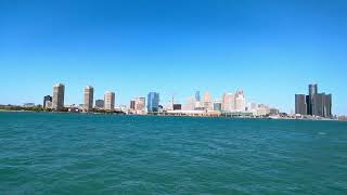 Ambassador Bridge from Windsor to Detroit Michigan USA [upl. by Peterus610]