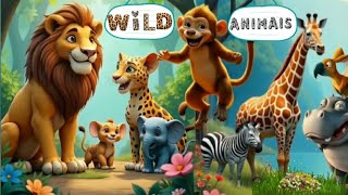 Learn wild animals names for in english for kidschildrentolders Vahşi hayvanları öğrenin [upl. by Arabelle]